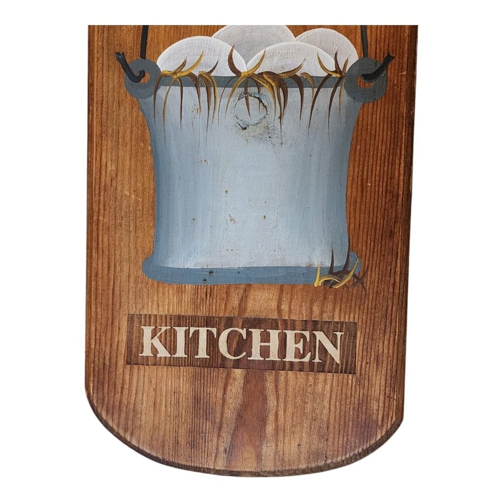 Vintage My Country Kitchen Hand Carved Rustic Charm Wooden Sign Wall Plaque 20" - Picture 4 of 11